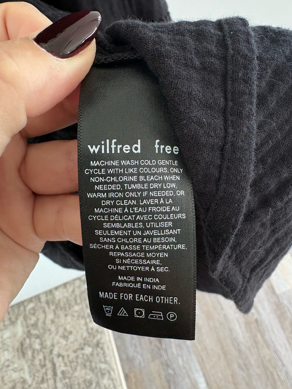 Wilfred Free Maxi dress black cotton M - Picture 5 of 6